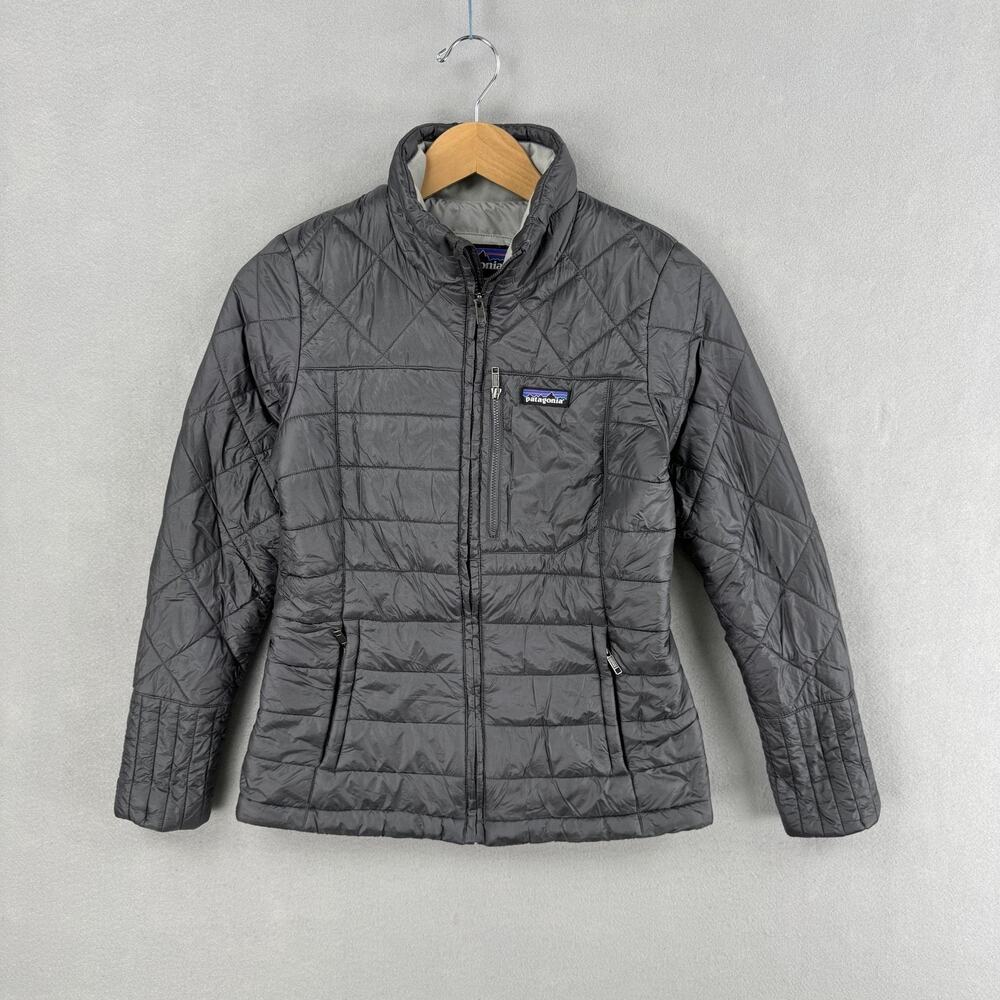 Patagonia Radalie Jacket Womens Small Gray Quilted Insulated Full Zip Outdoor